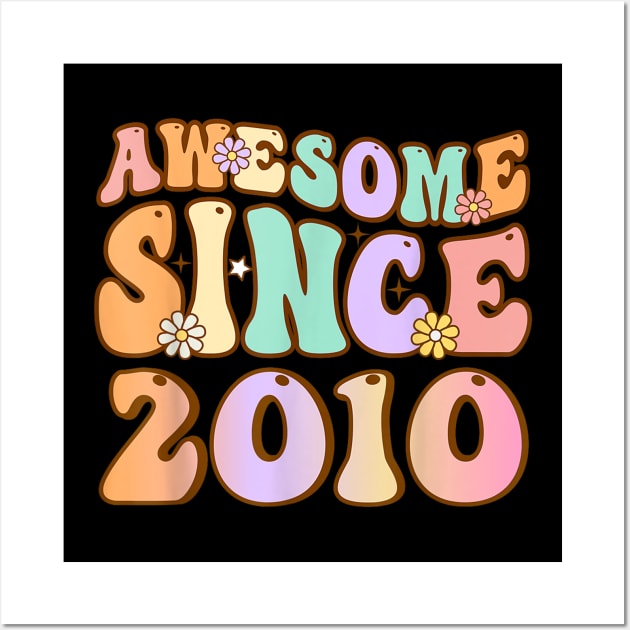 Awesome Since 2010 14 Year Old 14th Birthday Gifts for girls Wall Art by irelandefelder